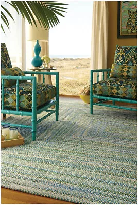 $78 • Buy Capel Rugs Waterway Soft Cotton Chenille Concentric Braided Rug Parrot #100