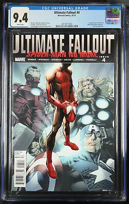 Ultimate Fallout #4 ~ 10/11 Marvel First Print 1st App Miles Morales ~ CGC 9.4 W • £495