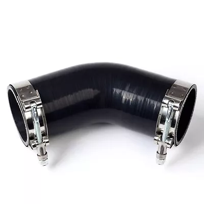 63mm 2.5  45 Degree Silicone Hose Coupler Black With 2Pcs T Bolt Clamp • $10.98