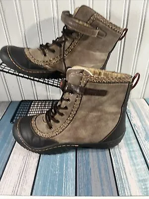 J-41 Srina Women's Boots Brown Vegan Hiking Walking Trail Boots Size 8M • $23.20