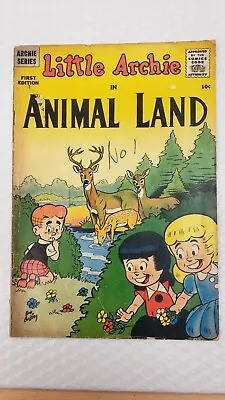 Little Archie In ANIMAL LAND 1 First Edition   1.2-1.5 Condition G • $19.77