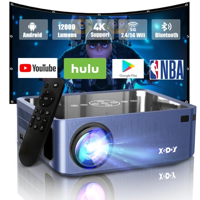 $189.99 • Buy X1 PRO Projector 5G Native 1080P WiFi Bluetooth 8K 4K Beamer Home Theater Cinema