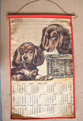 Dachshund Calendar 1975 Lehner Germany Cloth • £10