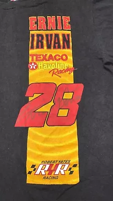 Ernie Irvan Vintage NASCAR Tshirt Size Large.  Texaco Havoline Memorabilia • $14.99