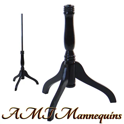 Black Wooden Tripod Stand For Amt Mannequins Torsos Dress Forms- Black Base • $15.50