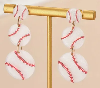 Sports Balls Acrylic Earrings (5 Different Sports) • $6.12