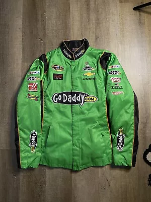 Size- 2XL Chase Authentics Go Daddy Nascar Mark Martin #5 Snap Jacket  Green • $60