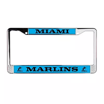 Miami Marlins MLB Chrome Metal License Plate Frame Truck Car • $15.95