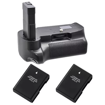 Battery Grip For Nikon D3100 D3200 D3300 + 2x EN-EL14a Li-Ion Batteries • $58.07