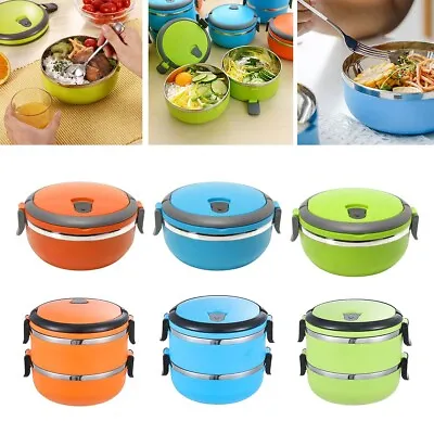 Hot Food Flask Stainless Steel Lunch Box Thermos Vacuum Insulation Multi-Layer • $18.99