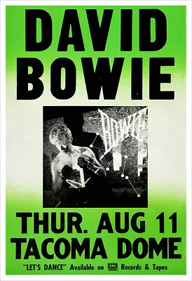 $21.50 • Buy David Bowie 1983 Tacoma Dome Concert Poster Print