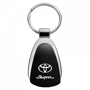 $15.95 • Buy Toyota Supra Black Teardrop Authentic Logo Key Chain Fob Ring Officially License