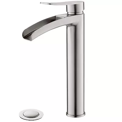 Phiestina Brushed Nickel Tall Bathroom Vessel Sink Faucet Single Hole • $64.99