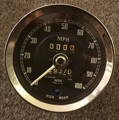 MGB Vintage Smiths 100 MPH Speedometer MG Sprite SN6142/08 1376 - 29K Miles • $125.03