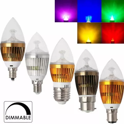 B22 E27 E12 E14 B15 Dimmable LED Candle Bulb Diamond Core Lights Lamp 6W 8W 10W • $1.51