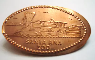 SANTA ANA ZOO - Train -- Elongated Copper Penny • $1.99