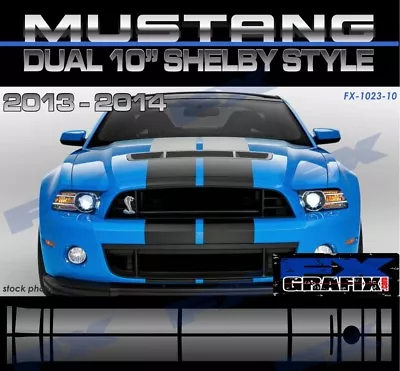 Ford Mustang GT Rally Stripe Kit Dual 10  Dealer Quality Stripes Fit 2013 - 2014 • $209.95