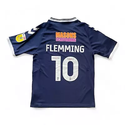 2022-23 Millwall Home Football Shirt Vintage Rare Soccer Signed By Flemming #10 • £77.77