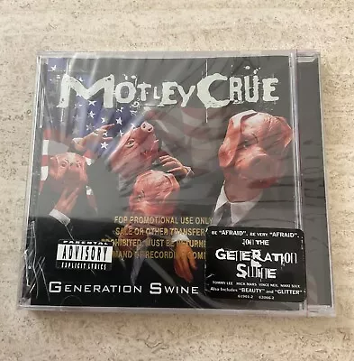 Motley Crue Generation Swine Promo CD (Both Hype Stickers) New/Sealed • $40