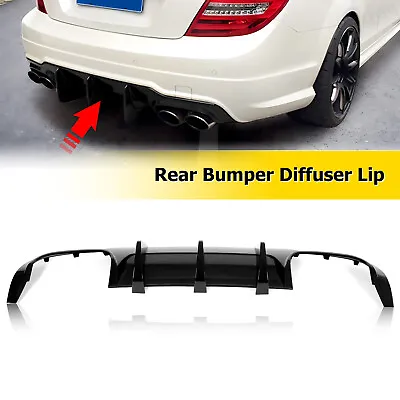 Glossy Black  Rear Diffuser Bumper Lip For MERCEDES-BENZ W204 C63 AMG 12-14 • $105.99