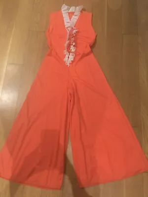 Vintage 60’s Boudoir Palazzo Hostess Jumpsuit M • $58