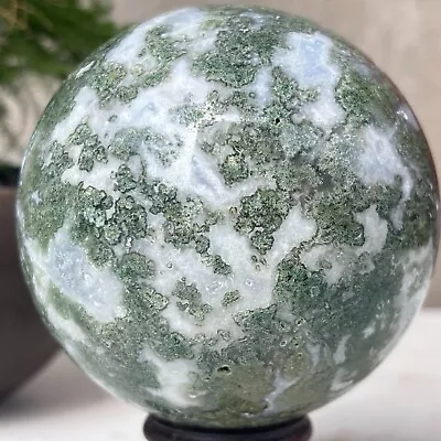 1.46LB Natural Moss Agate Ball Quartz Crystal Sphere Reiki Meditation Decoration • $0.99