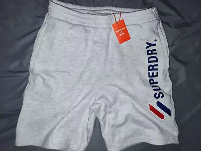 Superdry Sportstyle Appliqué Sweat Shorts In Ice Marl Size M • $27.99