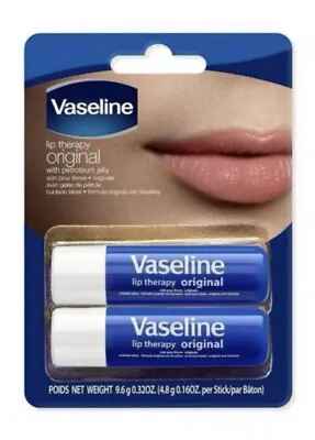 Vaseline Stick Blue Original Lip Therapy Balm TWIN PACK 2x4.8g • £4.75