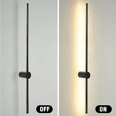 2Pcs Long Strip Modern LED Light Linear Wall Lamp Bathroom Bedroom Sconces Black • $67.99