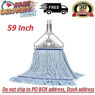 String Mop Heavy Duty Floor Cleaning Industrial Commercial Mop 59Inch Mop Handle • $24.97