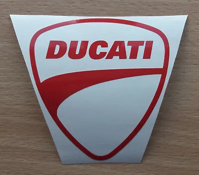 DUCATI Motorbike Helmet Vinyl Sticker SMALL SIZE 3.8 X 4.0 Cm ( 2x Red Colour ) • £3