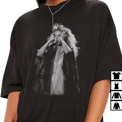 Vintage Stevie Nicks T-Shirt Black Unisex Short Sleeve T-Shirt All Sizes S-2345X • $21.99