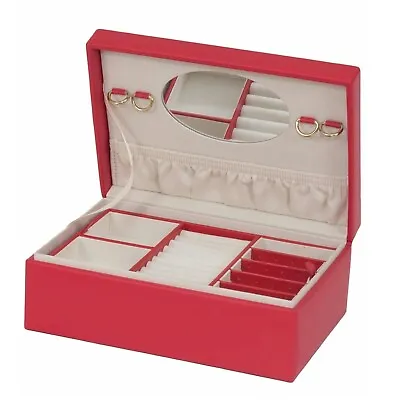 Mele & Co Peggy Red Bonded Leather Jewellery Box MC781 • £49.95