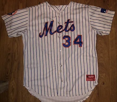 1994 Rawlings New York Mets #34 Frank Seminara Game Worn Baseball Jersey • $249.99