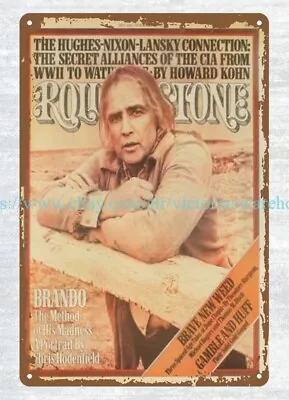 1976 Marlon Brando American Actor Rolling Stone Metal Tin Sign Plaques Sale • $15.95