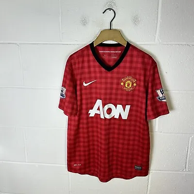 Manchester United Football Shirt Mens Large Red Nike 2012/13 Home #20 Van Persie • £53.95