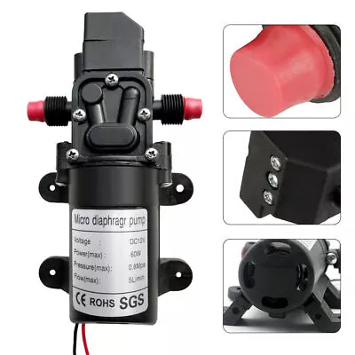 12V Water Pump 100PSI Self Priming Pump Diaphragm High Pressure RV Auto Switch • $11.98