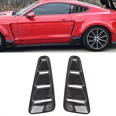 For 2010-2014 Ford Mustang 2PCS 1/4 Quarter Side Window Louvers Scoop Cover Vent • $35.99