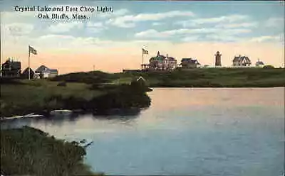 Oak Bluffs Massachusetts MA East Chop Light Lighthouse C1910 Postcard • $9.89