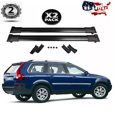 For Volvo XC90 SUV 2003-2014 Roof Racks Cross Bars Luggage Carrier (Black ) • $89.99