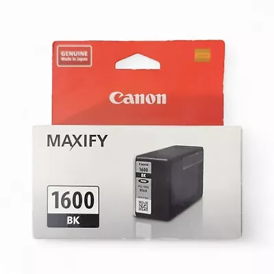 Canon Genuine PGI-1600-BK BLACK Ink MAXIFY MB2060/MB2160/MB2360/MB2760 400pgs • $24.95