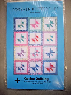 Forever Butterflies Retro Design Quilt Pattern  • $7.99
