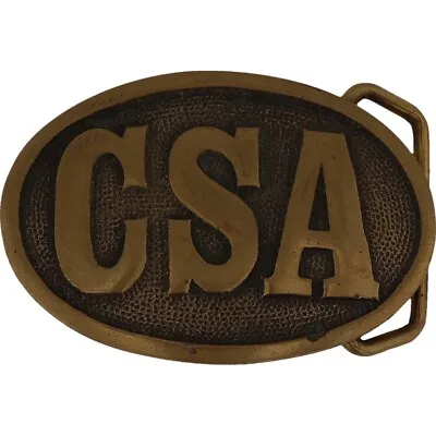 Brass Cs Csa Civil War Confederate States Army Military Vintage Belt Buckle • $130