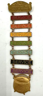 Masonic Order Of The Rainbow For Girls Merit Service Badge Pot Of Gold Badge Pin • $49.95