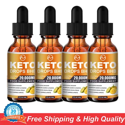 1/2/4 Bottles Keto Drops 20000mg Weight Loss Supplement Fat Burn Carb Blocker • £9.99
