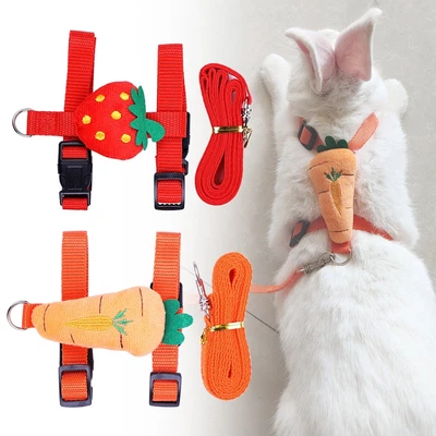 £4.59 • Buy Rabbit Guinea Pig Rat Ferret Harness&Lead Breathable Leash Cartoon Doll I-Word