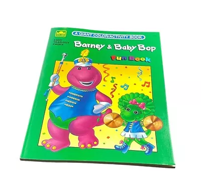 Vintage 1994 Barney & Baby Bop A Giant Color/Activity Book NEW Unused 90’s USA • $20.63