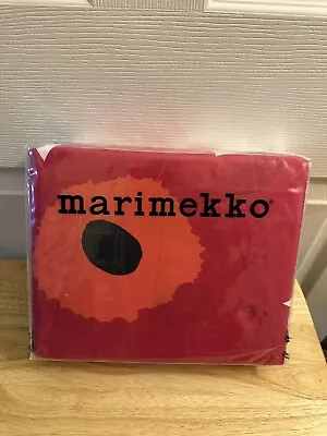 NIP Marimekko Unikko Marino Isola Red Floral Twin Duvet Cover Set 2pc  • $89.99