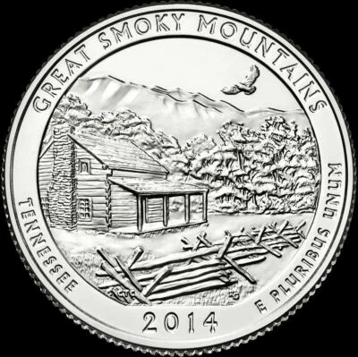 $2.49 • Buy 2014 D Great Smoky Mountains National Park Quarter Tennessee  BU  ATB 