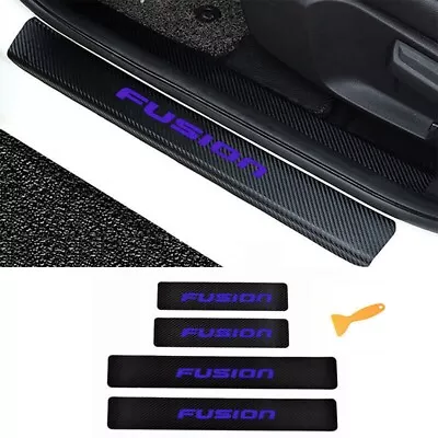 4*Blue Car Door Sill Scuff Plate Protector Sticker Accessories For Ford Fusion • $10.10